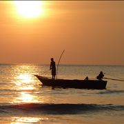 Picture Of Fishing At Sunset