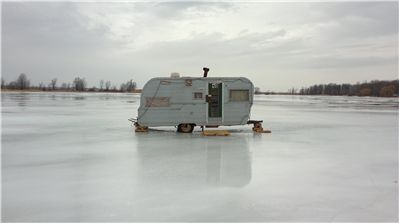 Picture Of Ice Fishing Hut Ice